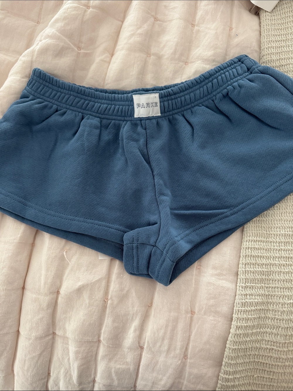 Parke washed indigo shorts